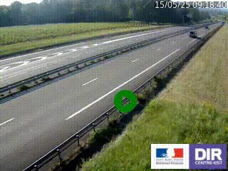 Webcam autoroute sur l'A77 à hauteur de Pouilly-sur-Loire en direction de Nevers