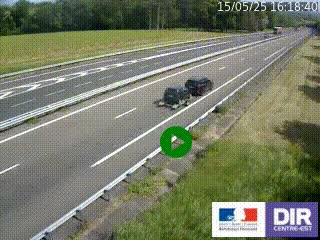 Webcam autoroute sur l'A77 à hauteur de Pouilly-sur-Loire en direction de Nevers