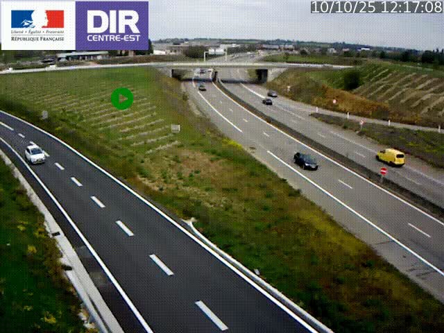 Webcam sur le contournement de Valence, sur la Nationale 7, caméra orientée vers Lyon