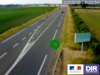 Webcam routière sur la RN7 à hauteur de Toulon-sur-Allier, entre Moulins et Vichy