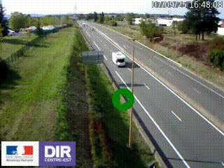 Webcam à Mably, à proximité de Roanne en direction de Moulins sur la N7