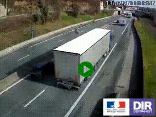 Caméra autoroutière sur l'A47 à hauteur de Givors, a proximité de Lyon. La webcam est orientée vers Lyon