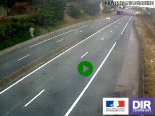 Caméra autoroutière sur l'A47 à hauteur de Givors, a proximité de Lyon. La webcam est orientée vers Lyon