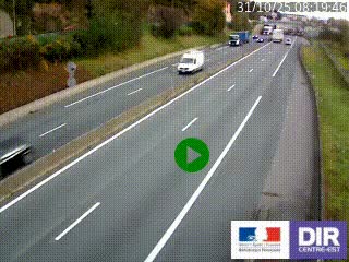 Caméra autoroutière sur l'A47 à hauteur de Givors, a proximité de Lyon. La webcam est orientée vers Lyon