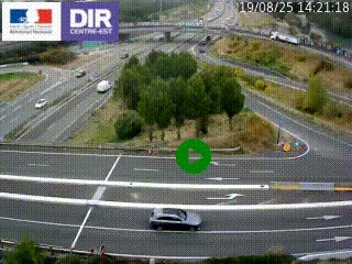 Webcam traffic à Grenoble-sud sur l'autoroute A480. Vue orientée vers l'entrée et la sortie de Grenoble