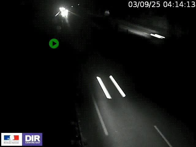 Webcam à Bron sur l'A43 à la jonction avec le boulevard périphérique de Lyon (D383). Vue orientée vers Lyon
