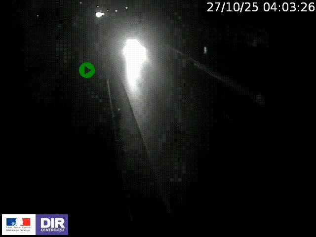 Webcam à Bron sur l'A43 à la jonction avec le boulevard périphérique de Lyon (D383). Vue orientée vers Lyon