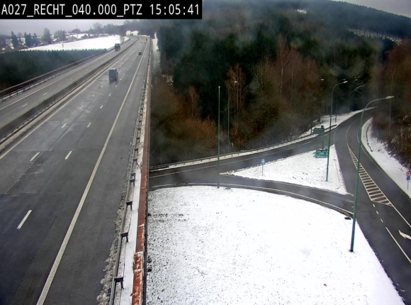 Webcam sur A27/E42 après Malmedy. Vue orientée vers l'Allemagne