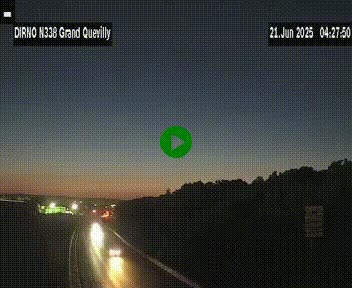 Webcam routière sur N338 à hauteur de Grand-Quevilly en périphérie de Rouen. Vue orientée vers Rouen