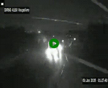 Webcam autoroute A150 à hauteur de La Vaupalière en périphérie de Rouen. Vue orientée vers Rouen