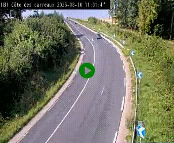 Webcam en haut de la Côte des Carreaux sur la N31 à Avesnes-en-Bray. Vue orientée vers Rouen