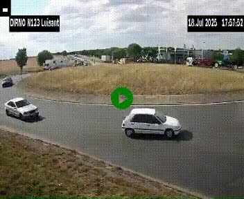 Webcam en périphérie de Chartres sur la N123, à hauteur de Luisant. Vue orientée vers Chartres