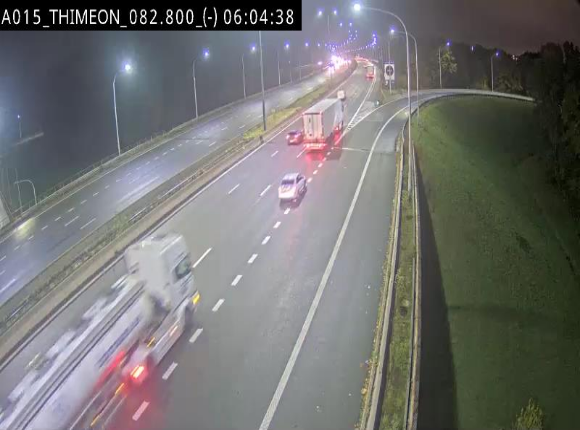 Caméra trafic Belgique - Thiméon - E42, jonction avec A54 (E420) direction La Louvière/Charleroi - BK 82.82