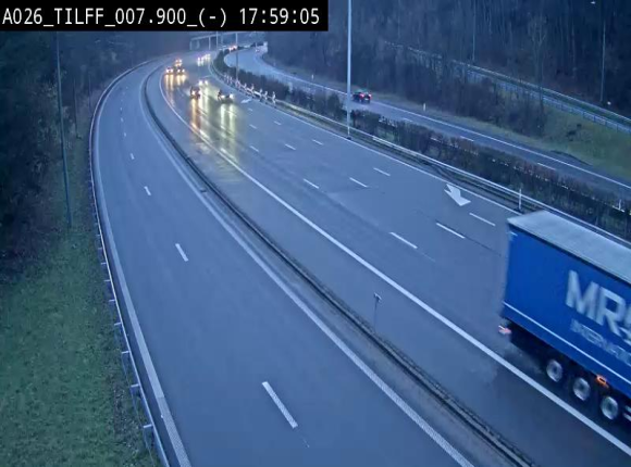 Webcam autoroute A26/E25 à Esneux, en Belgique en direction Luxembourg - BK 7.9