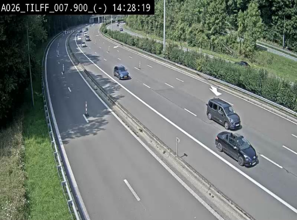 Webcam autoroute A26/E25 à Esneux, en Belgique en direction Luxembourg - BK 7.9