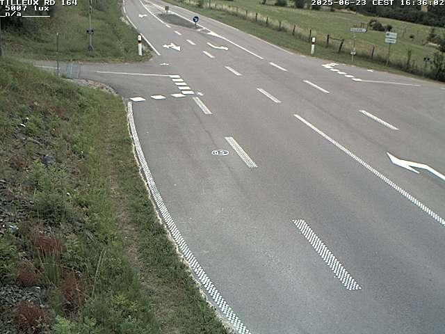 Webcam sur la RD164 à Tilleux. Vue orientée vers Neufchâteau