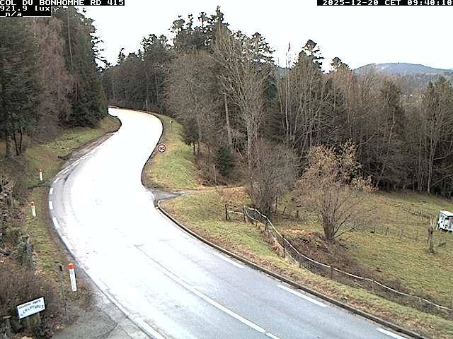 Caméra à proximité du col du Bonhomme sur la D415 à Plainfaing vers l'Alsace