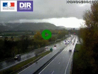 Caméra trafic à Meylan sur la Rocade-Sud de Grenoble en direction d'Aix-en-Provence