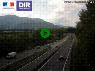 Caméra trafic à Meylan sur la Rocade-Sud de Grenoble en direction d'Aix-en-Provence
