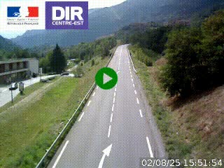 Web cam sur la N90 à Aime, en provenance de Bourg-Saint-Maurice et en direction d'Albertville