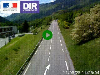 Web cam sur la N90 à Aime, en provenance de Bourg-Saint-Maurice et en direction d'Albertville