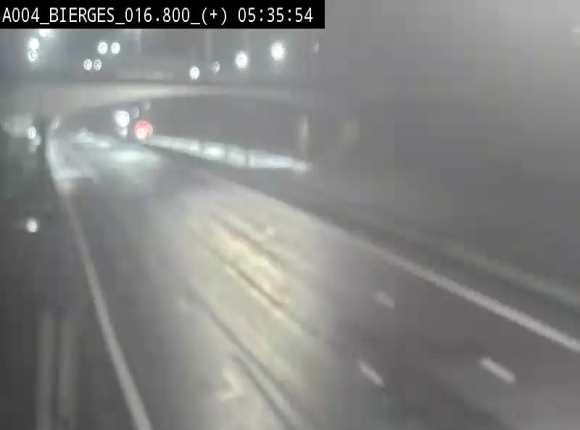 Webcam à Wavre, à hauteur de la sortie 5 Bierges. Vue orientée vers Namur