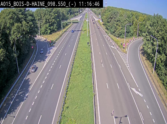 Webcam autoroute Belgique - Bois d'Haine - E42 - BK 98.6