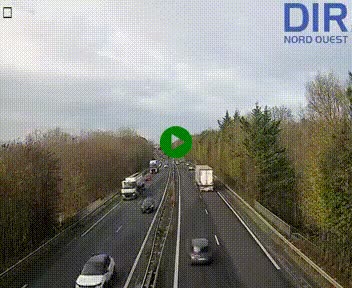 Webcam sur le périphérique de Caen (N814) à l'est de la ville, à Mondeville hauteur de la sortie 2, Presqu'île-Rives de l'Orne, au bout de l'autoroute A13