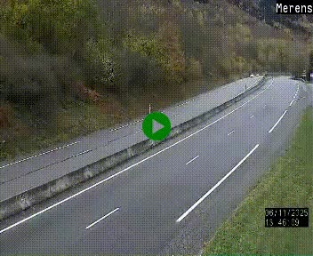 Webcam dans les Pyrénées à hauteur de Mérens-les-Vals sur N320, en direction de Pas de la Casa (Andorre)