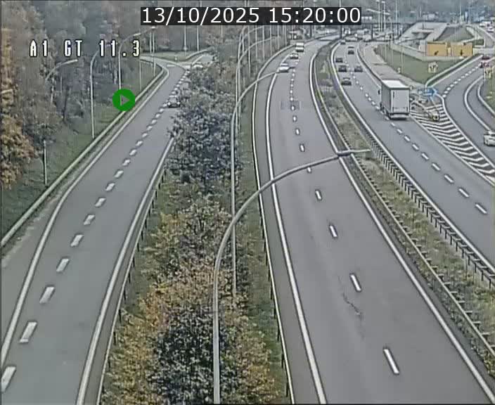 Traffic live webcam Luxembourg Senningerberg - A1 direction Allemagne - BK 11.3