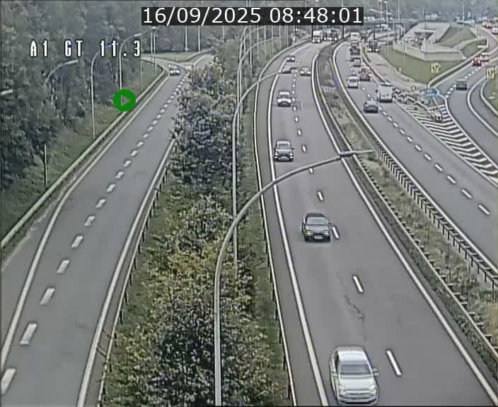 Traffic live webcam Luxembourg Senningerberg - A1 direction Allemagne - BK 11.3