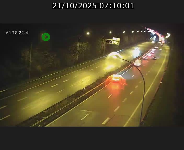 Traffic live webcam Luxembourg Flaxweiler - A1 direction Luxembourg - BK 22.4