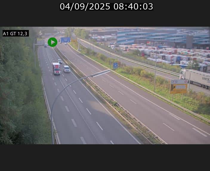 Traffic live webcam Luxembourg Senningerberg - A1 direction Allemagne - BK 12.3