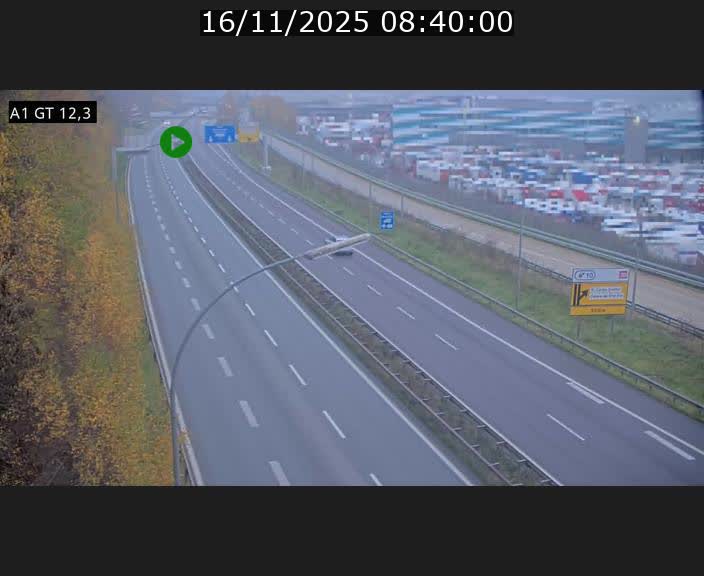 Traffic live webcam Luxembourg Senningerberg - A1 direction Allemagne - BK 12.3