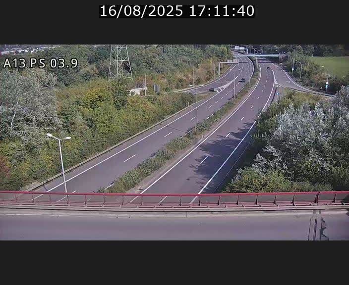 Traffic live webcam Luxembourg Differdange - A13 direction Esch-sur-Alzette - BK 3.9