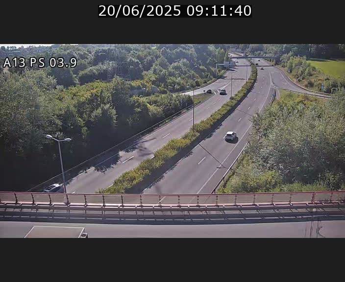 Traffic live webcam Luxembourg Differdange - A13 direction Esch-sur-Alzette - BK 3.9
