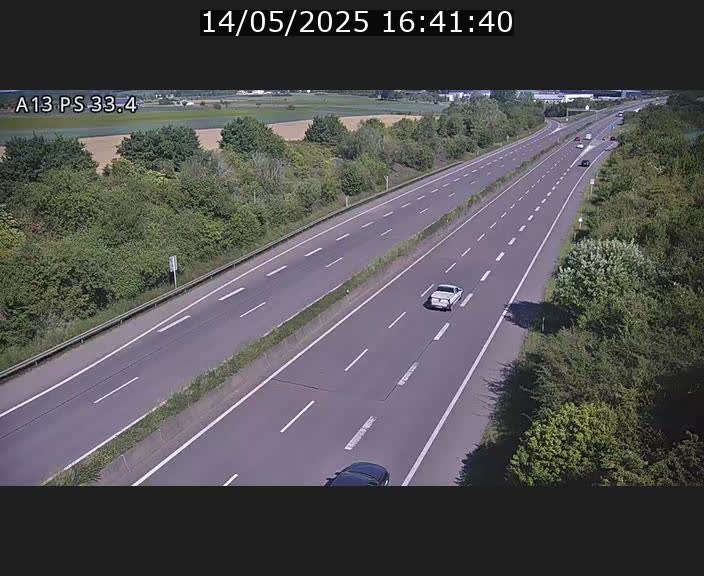 Webcam trafic sur A13 à hauteur de Mondorf-les-Bains en direction d'Altwies