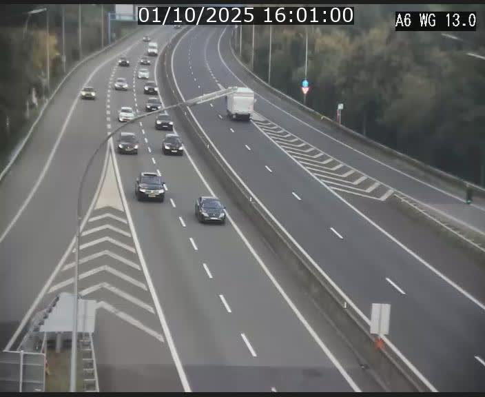 Traffic live webcam Luxembourg Mamer - A6 - BK 13 - direction Luxembourg/France/Allemagne