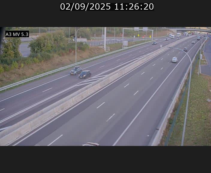 Webcam à l'Aire de Berchem au Luxembourg sur l'A3. Vue orientée vers la France