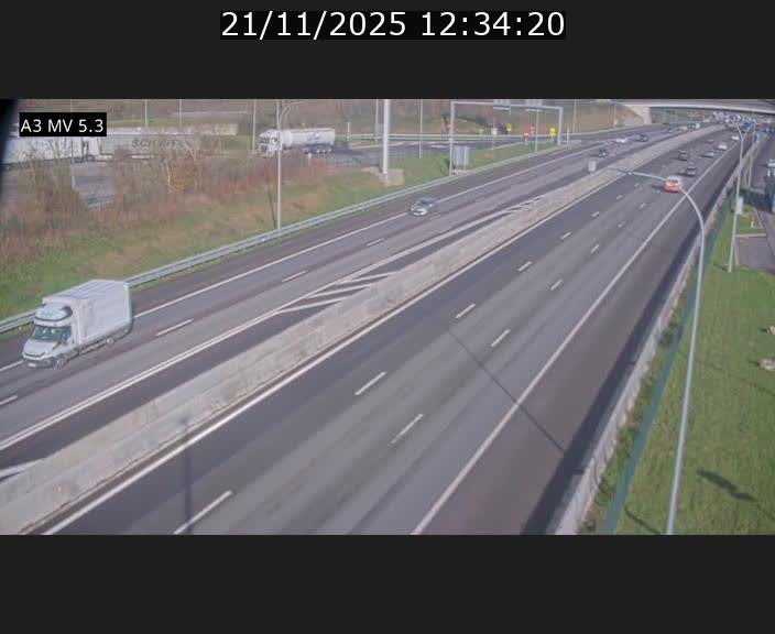 Webcam à l'Aire de Berchem au Luxembourg sur l'A3. Vue orientée vers la France