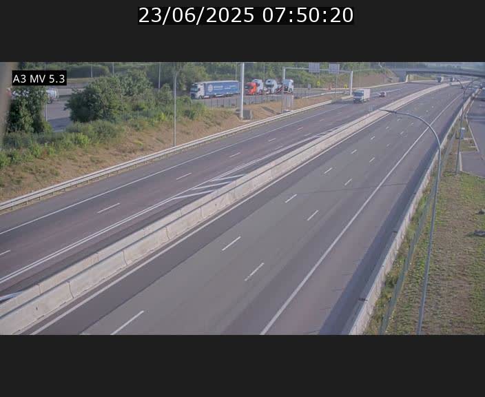 Webcam à l'Aire de Berchem au Luxembourg sur l'A3. Vue orientée vers la France