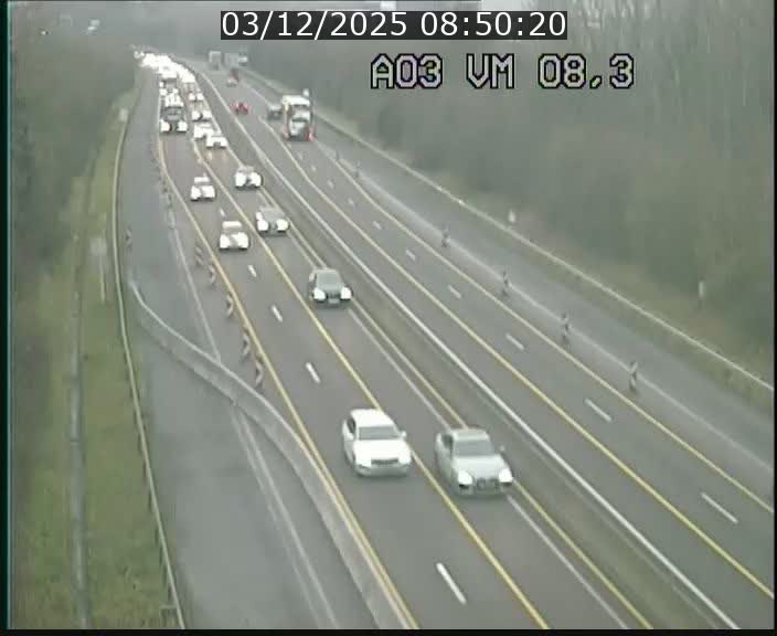 Traffic live webcam Luxembourg Bettembourg - A3 - BK 8.3 - direction France