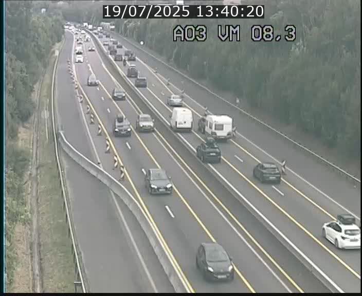 Traffic live webcam Luxembourg Bettembourg - A3 - BK 8.3 - direction France
