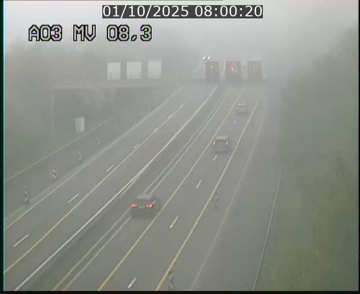 Webcam Autoroute après la Croix de Bettembourg en direction de Luxembourg sur l'A3