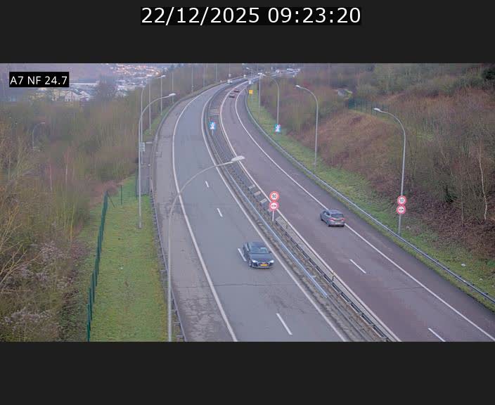 Caméra trafic Luxembourg - A7, Schieren direction Mersch