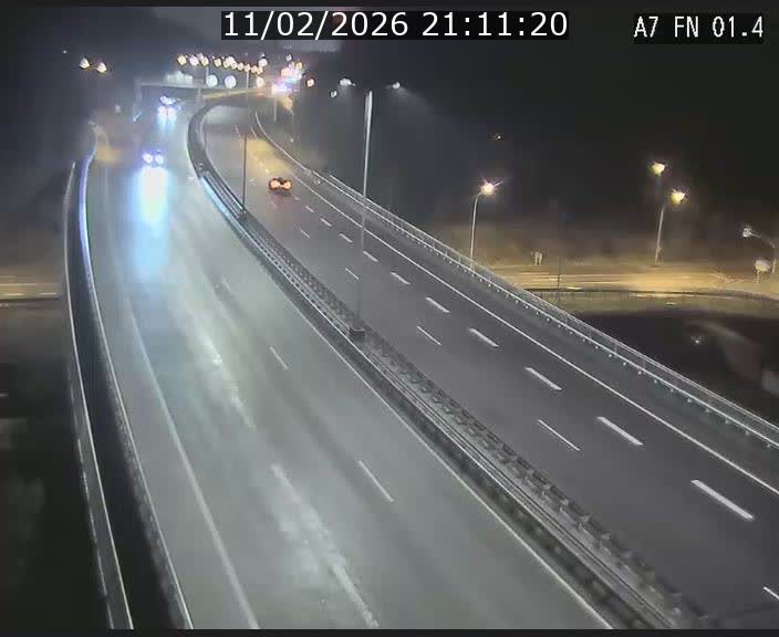 Caméra autoroute Luxembourg A7 - Tunnel Stafelter - direction Echangeur Grünewald