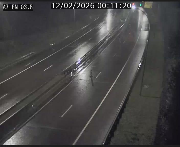 Caméra autoroute Luxembourg A7 - Passage à gibier Rëngelbour - direction Tunnel Stafelter