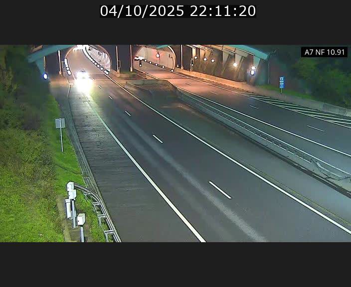 Caméra trafic Luxembourg - A7, Tunnel Gousselerbierg, entrée sud, direction Mersch