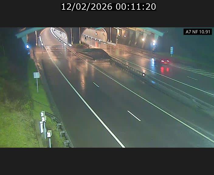 Caméra trafic Luxembourg - A7, Tunnel Gousselerbierg, entrée sud, direction Mersch