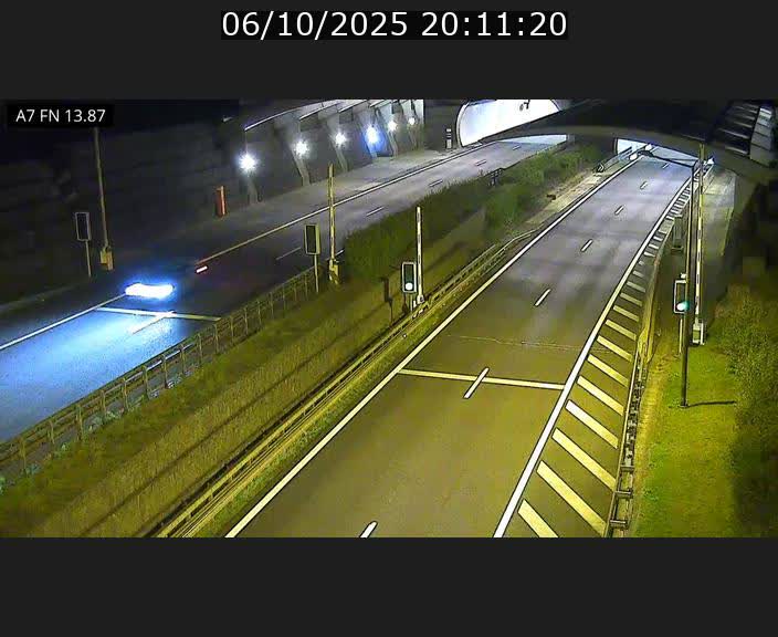 Caméra trafic Luxembourg - A7, Tunnel Gousselerbierg, entrée nord, direction Lorentzweiler